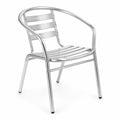 Chaise en aluminium argent