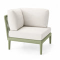 Fauteuil d'extérieur angle en aluminium et polyester Beige/Vert olive