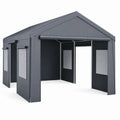 Pavillon rectangulaire en métal et tissu gris 3x4 m