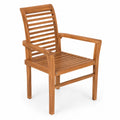 Chaise de jardin en teck avec accoudoirs