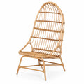 Chaise en rotin avec dossier haut