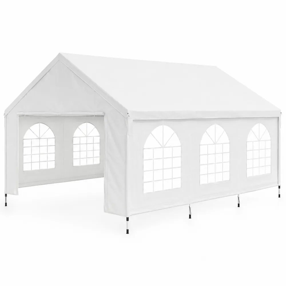 Tente de Réception Rectangulaire 6x3m en PVC Blanc avec Structure en Acier
